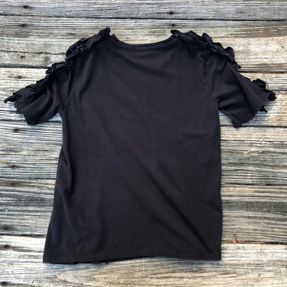 Zara Black Ruffle Top - Picture 4 of 8